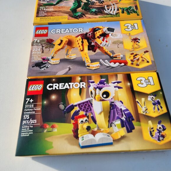 NEW LEGO Creator 3-in-1 BUNDLE Lion Safari Dinosaurs Fantasy Forest Creatures 31 - Picture 13 of 15